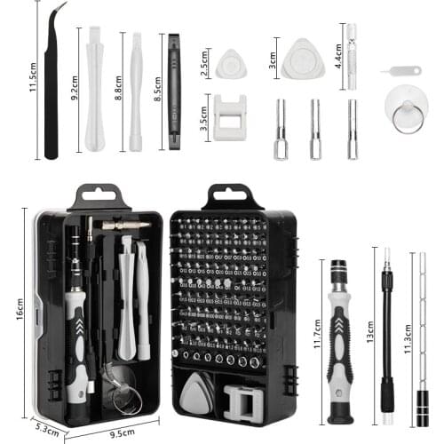 115 in 1 watch mobile phone disassembly repair screwdriver hardware tool set chrome vanadium steel