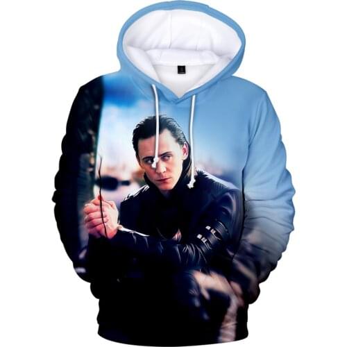 Brand new mens and womens LOKI sweatshirts hip-hop hoodies boys and girls sweatshirts 3D role-playing LOKI dark world hoodies