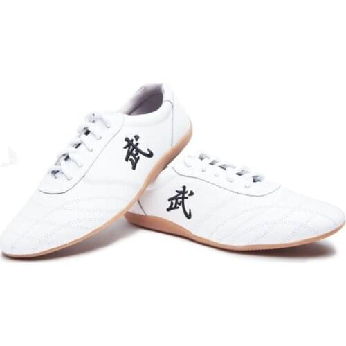 Pure Leather Tai Chi Shoes Wushu Kung Fu Shoes Unisex