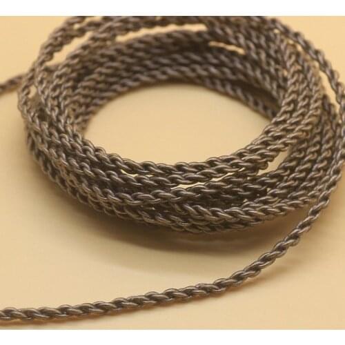 DIY earphone wire 5n single crystal copper wire/silver plated wire(without plug) 10meters