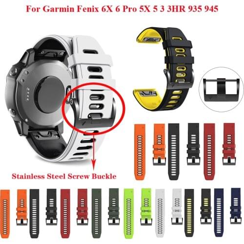 26mm 22mm Silicone Quick Release Wrist Band For Garmin Fenix 6X 6X Pro 5X 3 3HR Easyfit Watchband for Garmin Fenix 6 6 Pro Watch