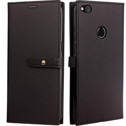 Ultra Thin Slim PU Leather Magnet Stand Wallet Credit Card Holder Flip Case Drop Proof Cover For Huawei P8 Lite (2017)