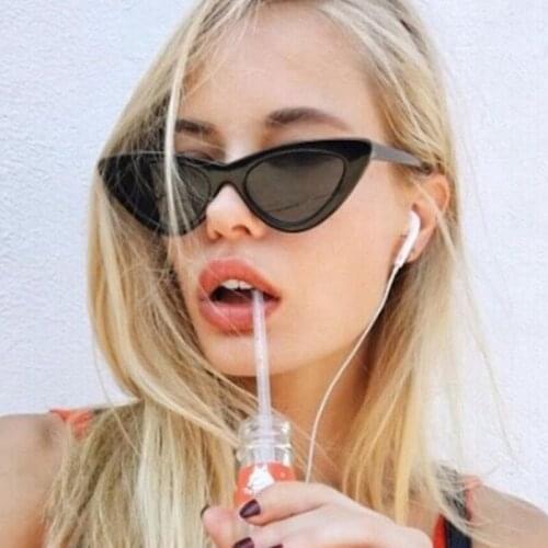 Vintage Cateye Sunglasses Women Sexy Retro Small Cat Eye Sun Glasses Brand Designer Colorful Eyewear For Female Oculos De Sol