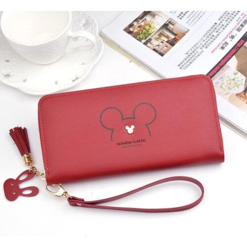 Vintage Long woman Purse PU Leather Cards Holders womens Wallets Casual Zipper woman Wallet