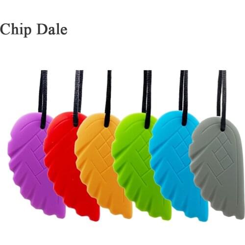 Chip Dale Creative Sensory Chew Necklace Food Grade Silicone Teethers Wings Pendant DIY Baby Teething Toys Kids Molar Stick