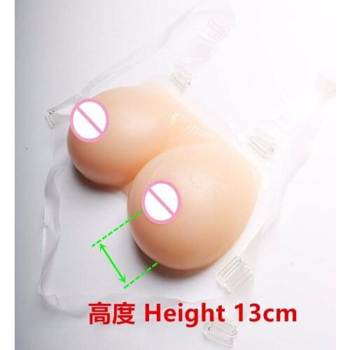 1 Pair 1000g 36D Cup silicone female body breasts Fake silicone gel bra False breasts boobs tits shemale transgender For men