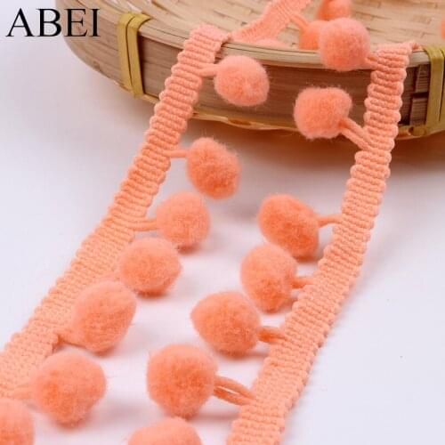 5Yards 25mm Pom pom ball Lace Trims Sewing Garment Accessories Pompom Fringe Ribbon DIY Wedding Party Craft lace Handmade Fabric