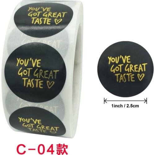 500pcs Round Thank You For Your Order Sticker You've Got Great Taste Stickers shopping Small Handmade kraft Label