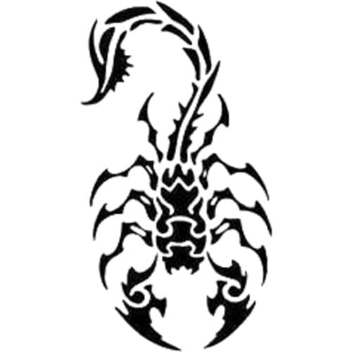 7.3cm*13.2cm Scorpion Fashion Car Styling Motorcycle Vinyl Car Sticker Black/Silver S3-6437