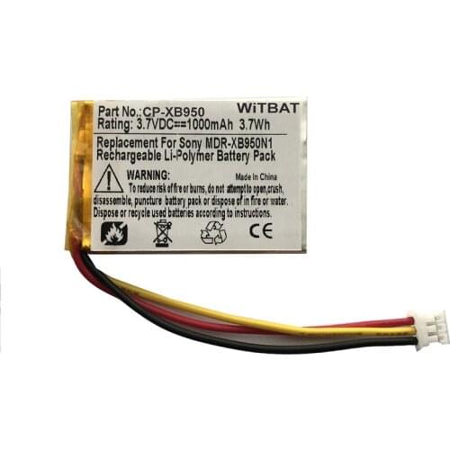 TTVXO Rechargeable Battery 100mAh 3.7V for Sony MDR-XB950N1,SRS-WS1 Headphones Battery US633446E