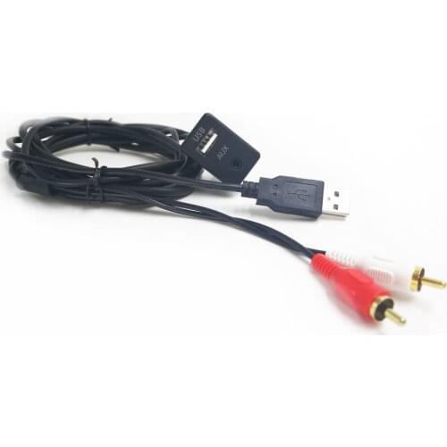 Bestolink 100CM Car Stereo Dash Flush Mount 2RCA USB Port Connector Boat Extension Wire Cable for Honda Toyota VW