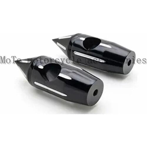 Black Billet Spike Handlebar Risers For HARLEY Softail Dyna Sportster Custom HONDA VTX1300 VTX1800 Aluminum 25mm