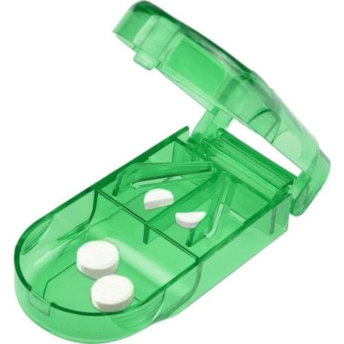 Pill Cutter Case Folding Vitamin Medicine Drug 3 Colors Pill Box Case Organizer Tablet Container Cutting Drugs Tool Dropshipping