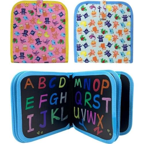 Children Drawing Graffiti Board Portable Painting Book Set with Water Chalk