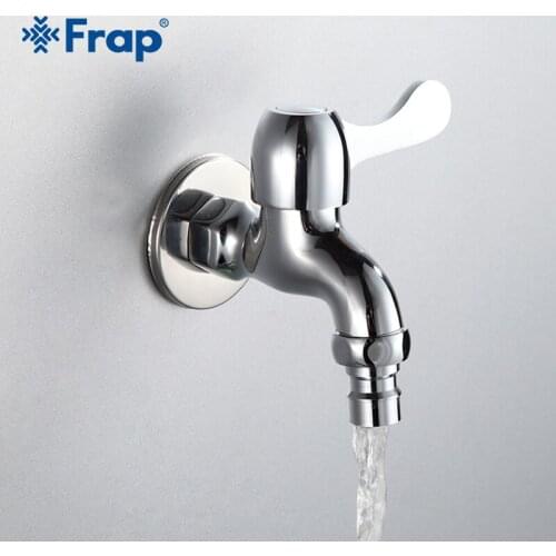 FRAP New Chrome Bibcock Faucet Wall Mounted Bathroom Washing Machine Tap Garden Faucet Outdoor Bathroom Mixer F522-50 F522-51
