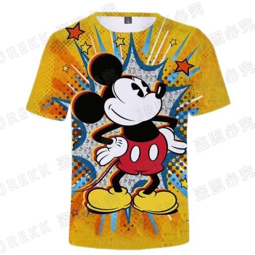 Mickey Mouse Child Anime t-shirt 3D Print Summer New Mens t shirt Casual Women Short sleeve shirts Harajuku Kids Boy Tee Shirts