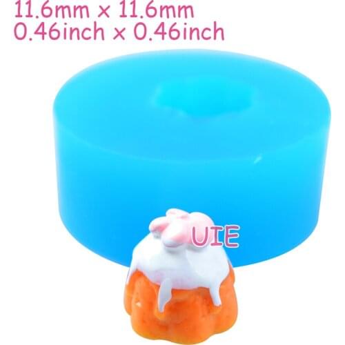 GYL566U 11.6mm 3D Mini Cream Pudding Silicone Mold Fondant Cake Decoration Candy Resin Clay Earrings Necklace Craft Soap Candle