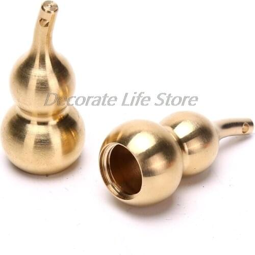Chinese Fengshui Small Bronze Bottle Gourd Hollow Calabash Cucurbit Pendant