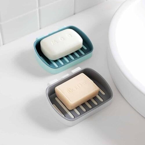 2020 Hot Wall Mounted Soap Holder Dish Double Layer Soap Box Container Tray Support Plate Saver Bathroom Organizer Detachable