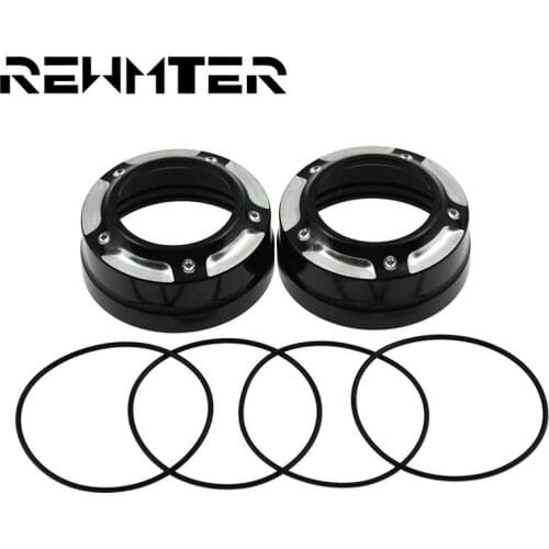 Motorcycle Front Fork Boots Shock Slider Cover 39mm Dust Caps For Harley Sportster Black Chrome/Matte Black Suspension Cover