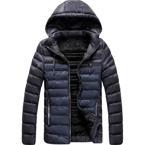 Men Parkas Coats Autumn Winter Waterproof Camouflage Hooded Cotton Parkas Warm Thicken Mens Zipper Coat Brand New Mens Parkas