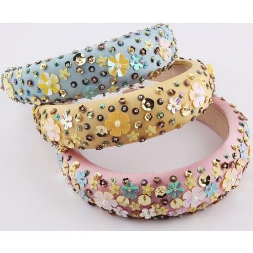 New Fashion Sponge Headband Flower Hairband Party Prom Hair Accessories Dress Headwear Accesorios Para El Cabello