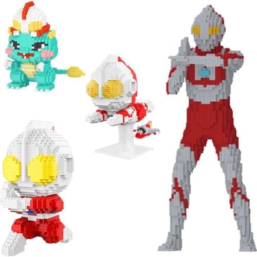 The New Childrens Puzzle Assembling Small Particles Compatible Building Blocks Boy Toy Gift Ultraman Monster Series Toy Gift