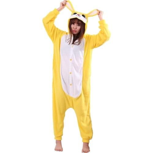Adults Animal Kigurumi Pajamas Sets Sleepwear Cosplay Women Men Winter Unisex Rabbit Cartoon Unicorn Pajamas Homewear