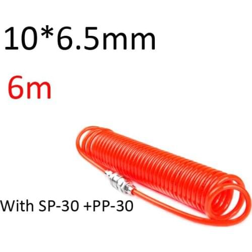 PU Spring Air Pipe Air Compressor Gas Line Pneumatic High Pressure Telescopic Hose Spiral Air Pipe Steam Pipe With Joint