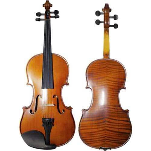 Tiger skin Stripes Violin 4/4 Fiddle Stringed Instrument Violino with Full Accessories Violino viola 3/4 for Beginner Students