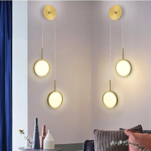 Modern Adjustable Wall Lamp Living Room Stairwell Aisle Lighting Art Hotel LED Bedside Lamp Black Gold Indoor Decor Lighting