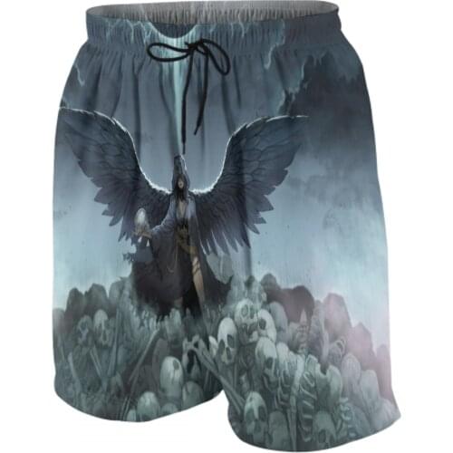 3D printing angel Sports beach shorts fashion boys/girls Sports panties angel face mask kids vocation panties