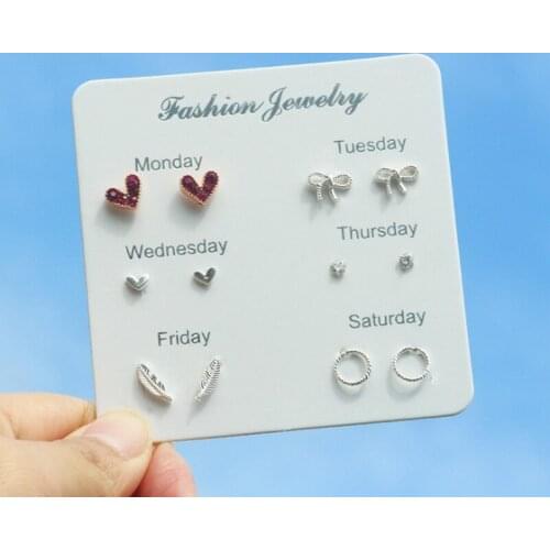 All-match Exquisite Personality Heart-shape Stud Earrings Set