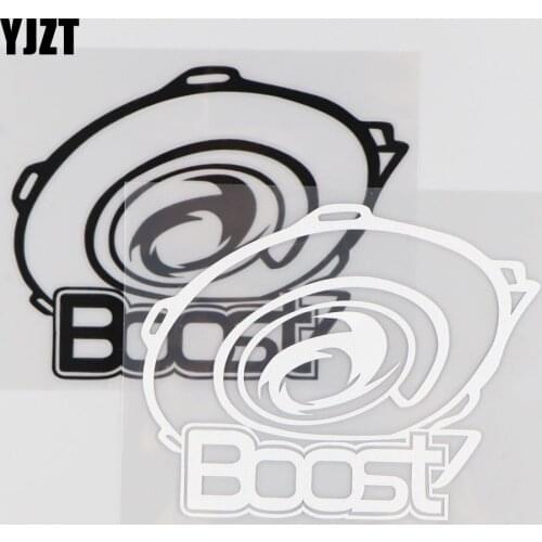 YJZT 12.3CM*9.7CM Boost Vinyl Car-styling Decoration Car Sticker Unique Decal Black/Silver 4A-0139
