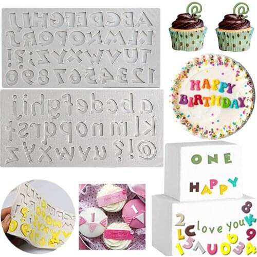 1 Set-2PCS Letter Kitchen Sugar Silicone Mold Cake Decorating Tool Set Baking Cookies To Make Molds
