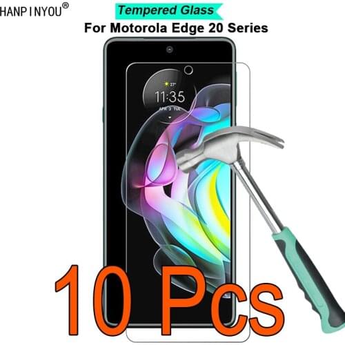 10 Pcs/Lot For Motorola Edge 20 Edge20 Pro Lite Fusion 9H Hardness 2.5D Toughened Tempered Glass Film Screen Protector Guard