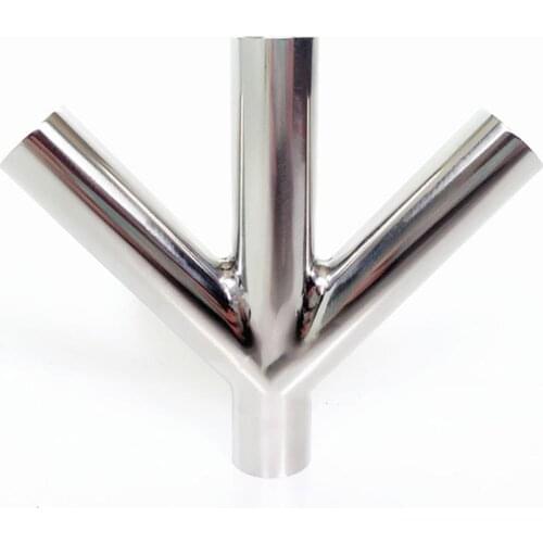32mm 1.25" Pipe OD Butt Welding Oblique Y-Shaped 4 Way SUS 304 Stainless Sanitary Fitting Spliter Homebrew Beer Wine