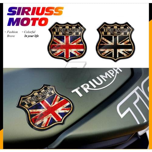 3D Motorcycle Union Jack Racing Sticker Case for Triumph Tiger 800 1200 STREET TRIPLE Scrambler Decals