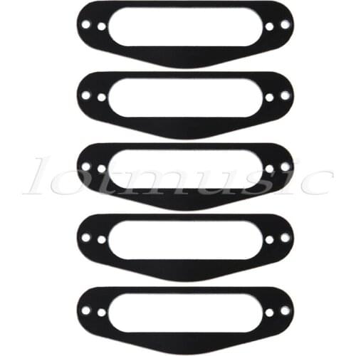5pcs Guitar Single Coil Pickup Mounting Ring,3 Ply Black