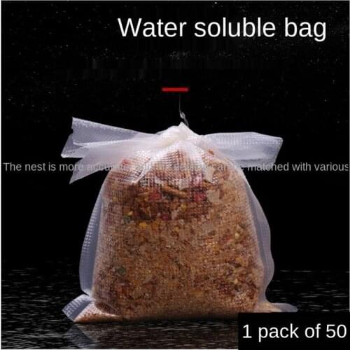 50PCS/SET PVA Carp Fishing Tackle Water Dissolving PVA Bags for Carp Coarse Boilie Bait Bag for Bait Throwing fishing tools