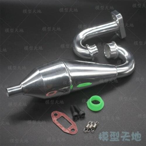 Aluminum Side Exhaust pipe For 1:5 Petrol RC Car Rovan HSP KM SS FG Baja 5B 5T 5SC Monster Truck 15004