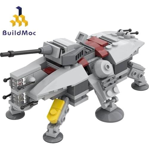 Buildmoc Space Wars Movie Figures Walking AT-TE Destroyer Warship Building Block Bricks DIY Assembly model Toys Christmas Gifts