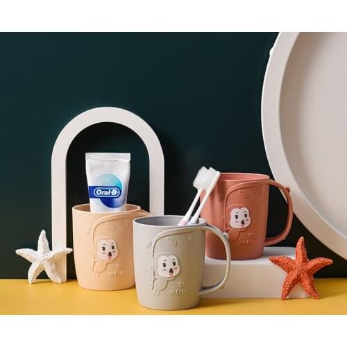 Water Cups Toothbrush Holder High Capacity Storage Organizer Washing Cartoon Animal Ins Multifunction Cute Bathroom Accessory