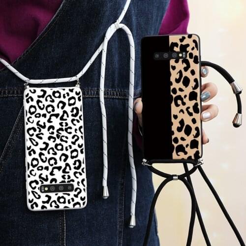 Phone Tape Necklace Lanyard Mobile Phone Case For Samsung Galaxy A50 A51 A21s A70 A71 A7 2018 A20e A31 EU A10 S20 FE Back Cover