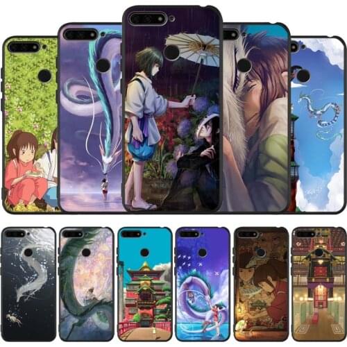 Spirited Away black Silicone Phone Case For honor 30 20 Pro 8 8X 9 10 20 Lite Mate 10 20 30 Lite Pro cover
