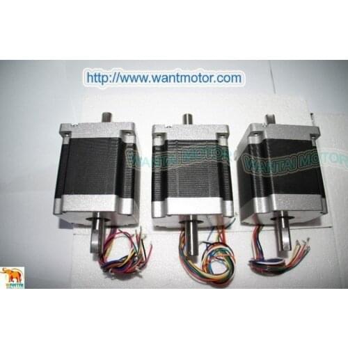 Hot Sell! CNC Wantai 3PCS Nema34 Stepper Motor Dual Shaft 85BYGH450D-007B 890oz Bipolar CE ISO ROHS Milling Plastic Engraver