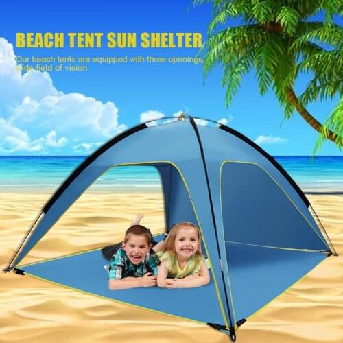 Hot Sale Fishing Picnic Beach Tent Foldable Travel Camping With Bag UV Protectiont Summer Season Sand Tent Anti UV Shelter Tent
