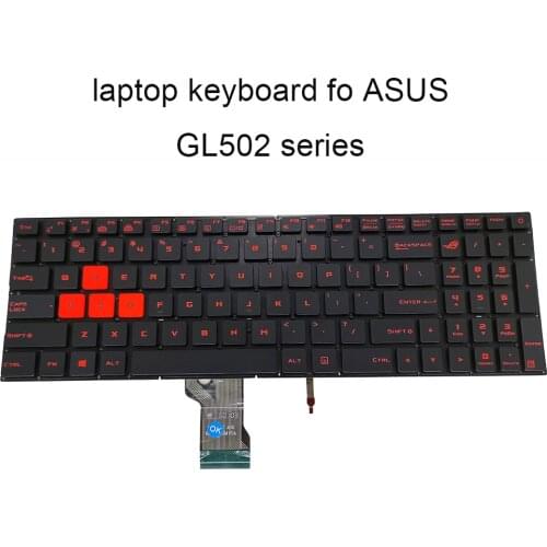 Backlit keyboard GL502 Replacement keyboards for ASUS GL 502 GL502V VM VT US English black KB Orange keys 0KNB0 662PUS00 sale