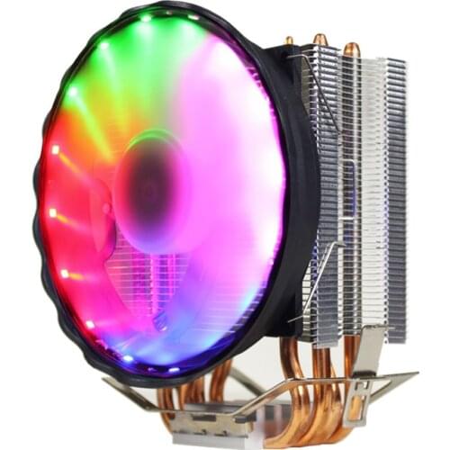 RGB LED CPU Cooler Fan 4 Heatpipe 12V Cooler 120mm Cooling Fan Heat Sink Radiator for Intel LAG 1150 1155 1156 775 1366 for AMD