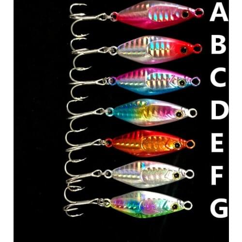 Hot Sale20g15g10g7g5g Metal Lure Fishing Spoon Freshwater Fishing Hard LureSliceJigBait Spoon Fishing Tackle Metal Jigging